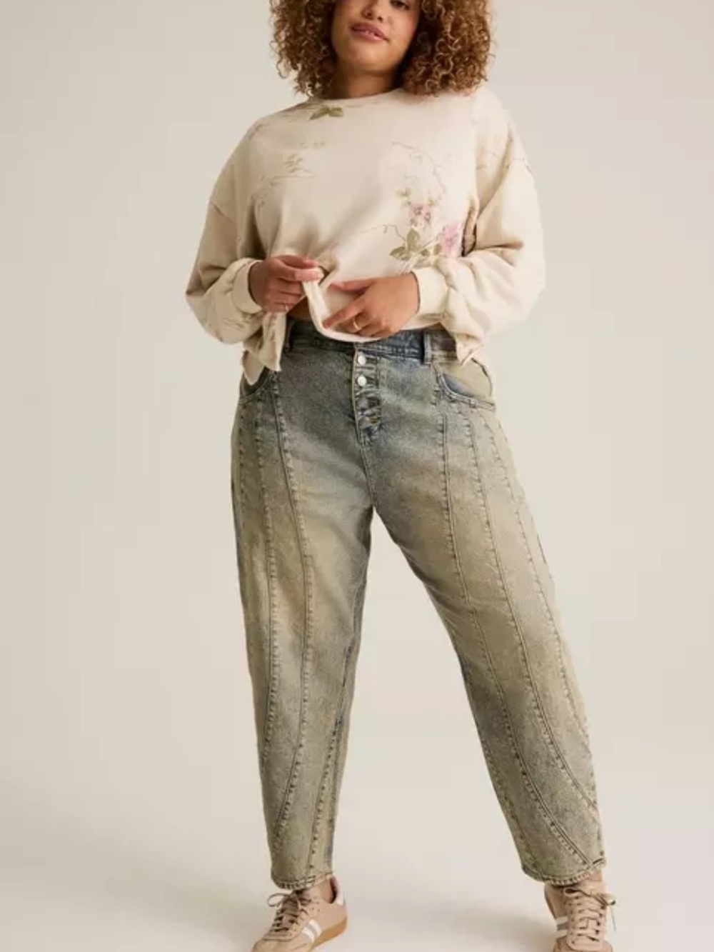 Torrid Barrel Jeans High Rise Wide Festi Button Fly Plus Size 16R NEW w/ Tag